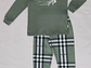 Pijama de criança em algodão (com carda) com calça ao xadrez - Thumbnail 4