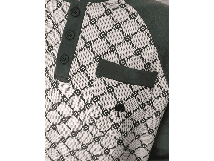 Pijama de homem 100% algodão cardado - verde 3