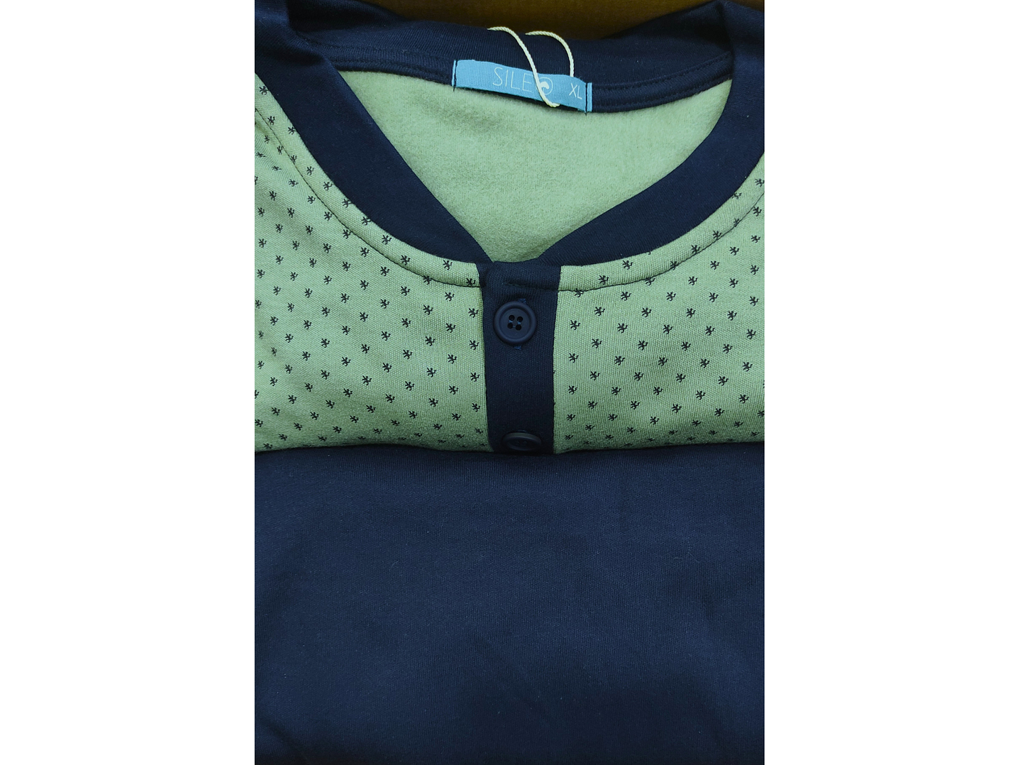 Pijama de homem 100% algodão cardado - verde 2