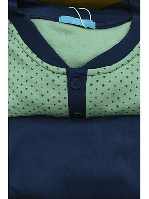 Pijama de homem 100% algodão cardado - verde