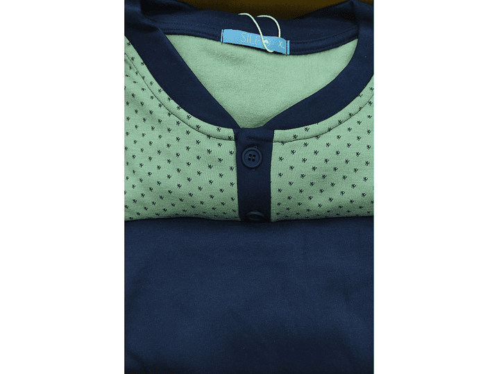 Pijama de homem 100% algodão cardado - verde 2