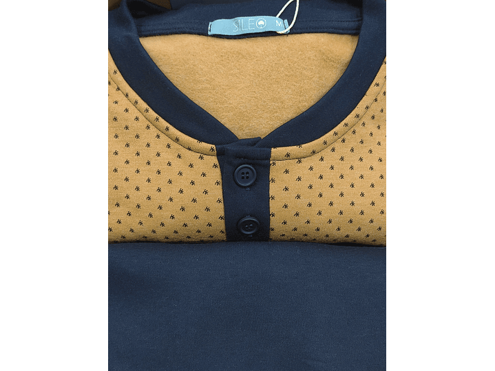 Pijama de homem 100% algodão cardado - camel 2