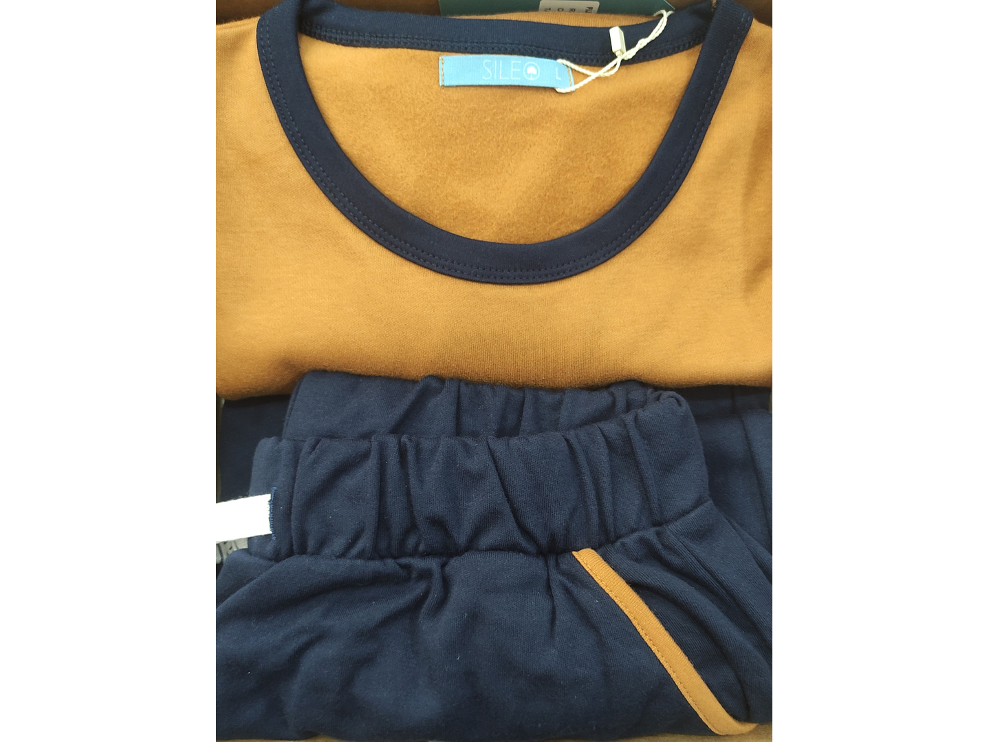 Pijama de homem 100% algodão cardado - camel 2