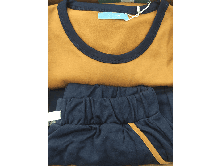 Pijama de homem 100% algodão cardado - camel 2