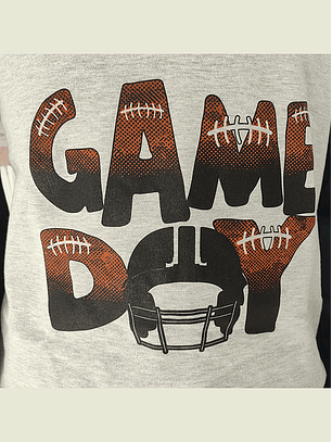 Pijama de homem “Game Day” azul – 100% algodão cardado