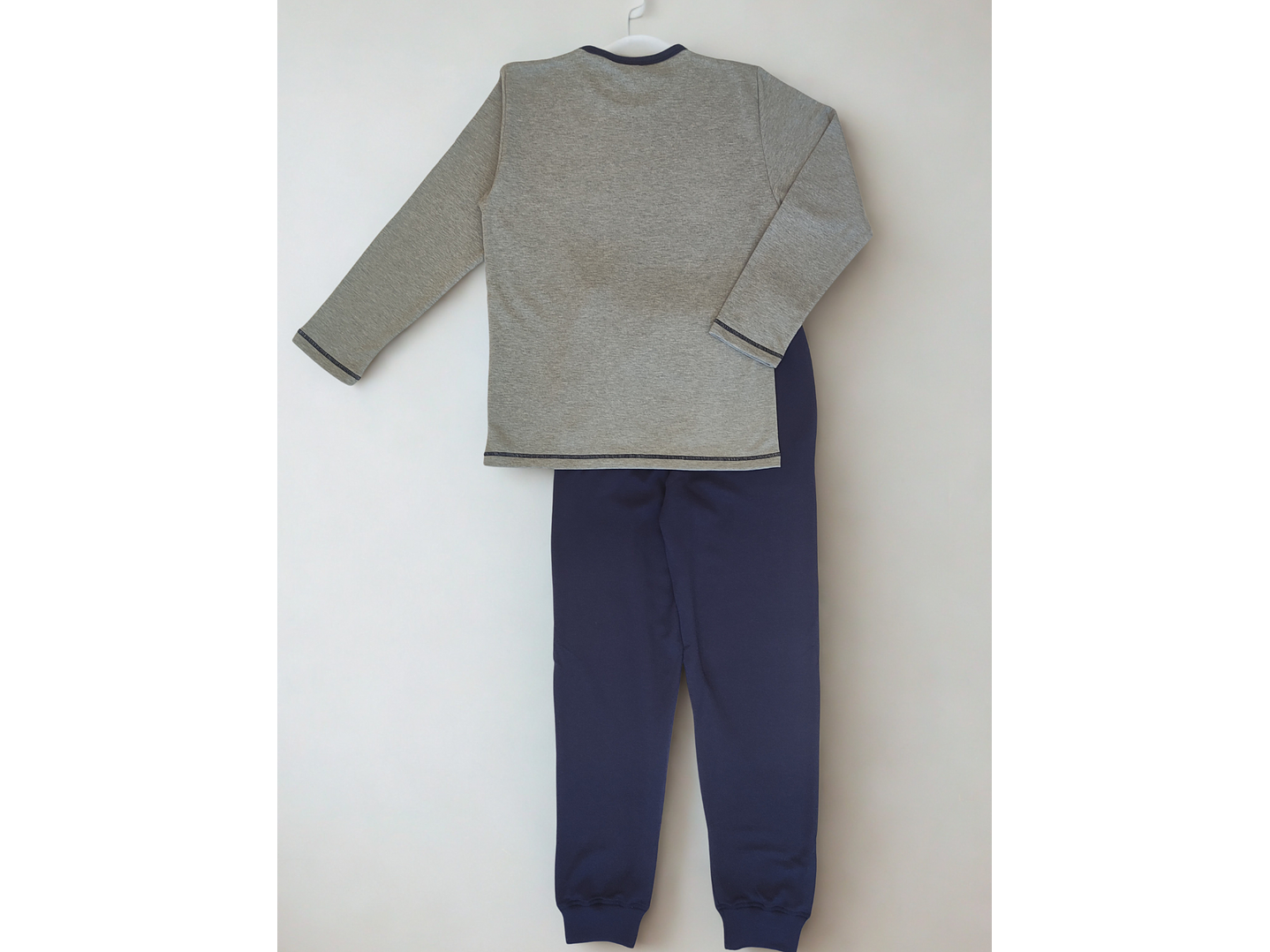 Pijama de homem em algodão cardado com bolsos 6