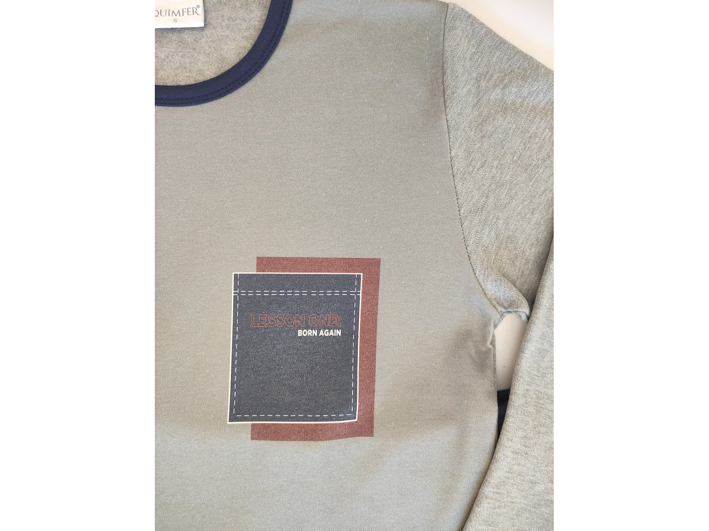 Pijama de homem em algodão cardado com bolsos 2