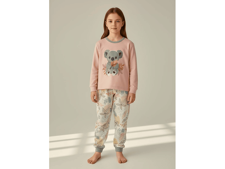 Pijama de criança em algodão cardado - Koala 1