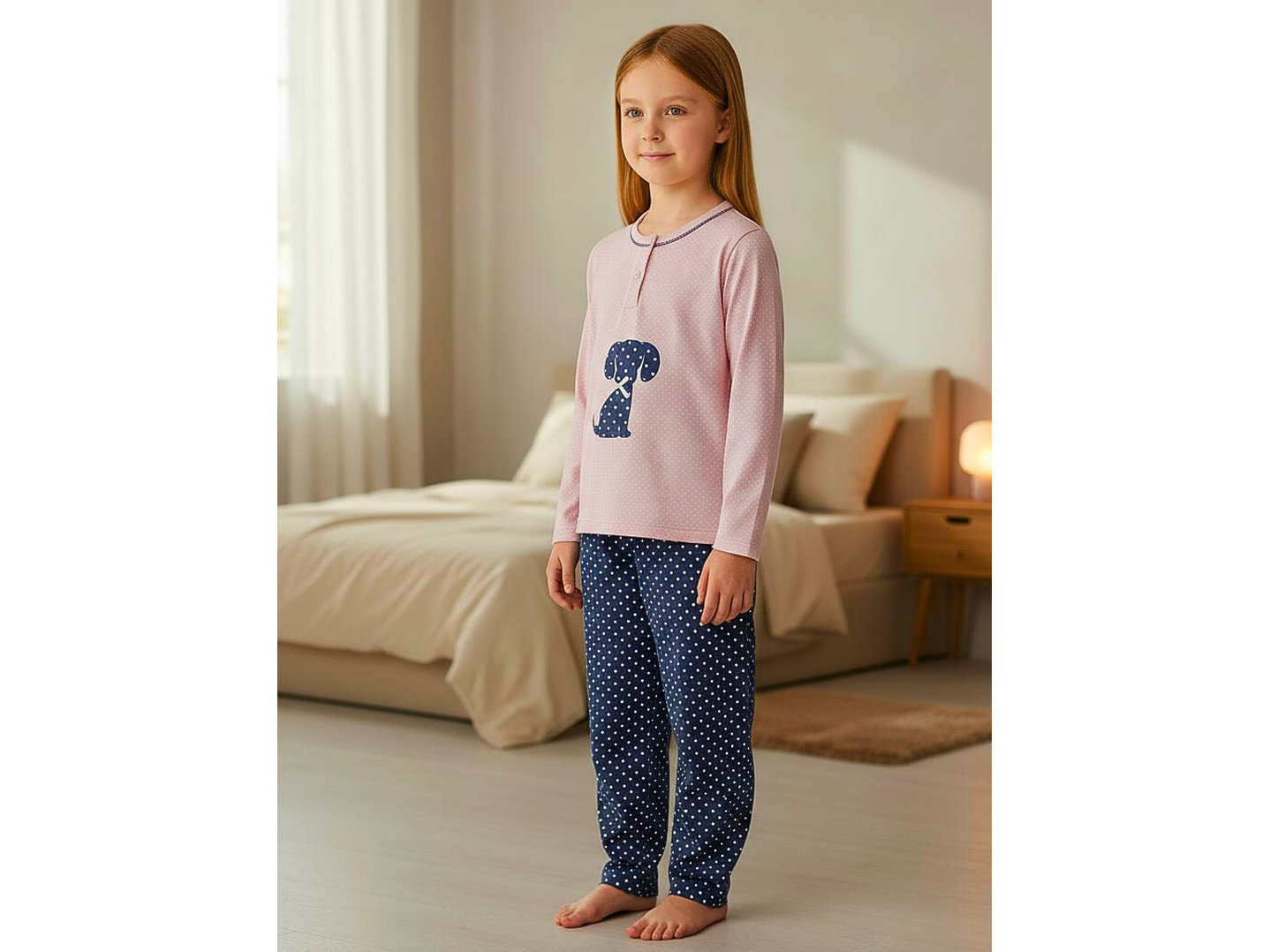 Pijama de criança cardado - cãozinho 1