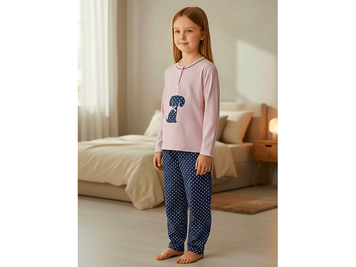 Pijama de criança cardado - cãozinho 1