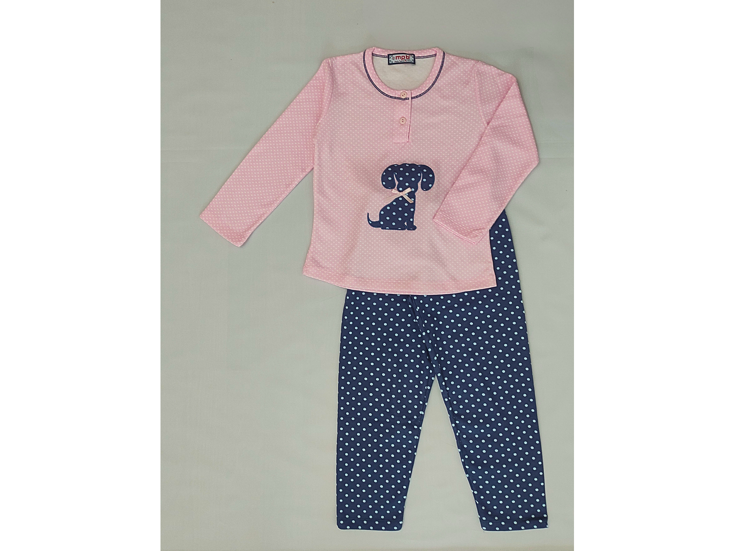 Pijama de criança cardado - cãozinho 3