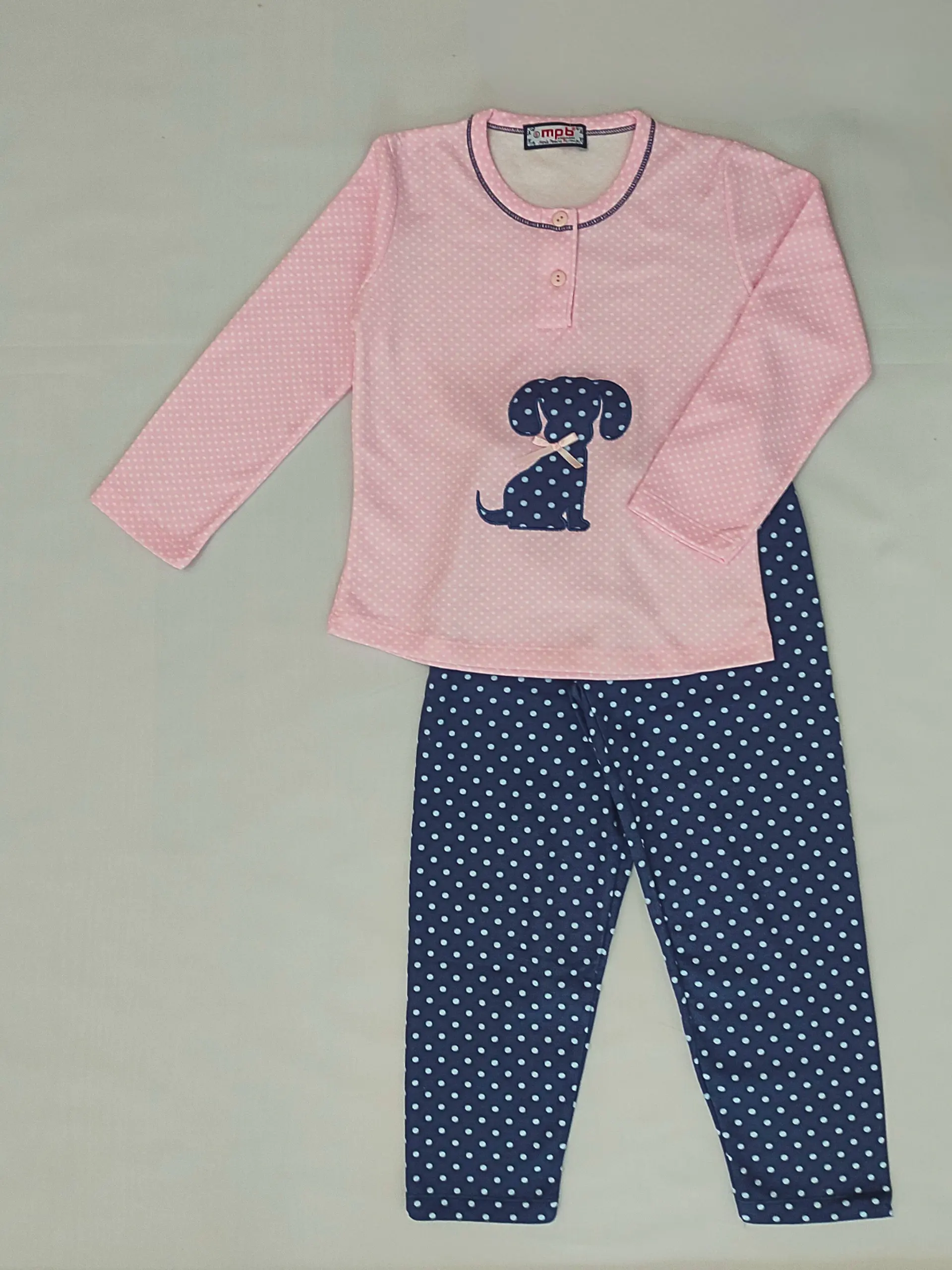 Pijama de criança cardado - cãozinho 3