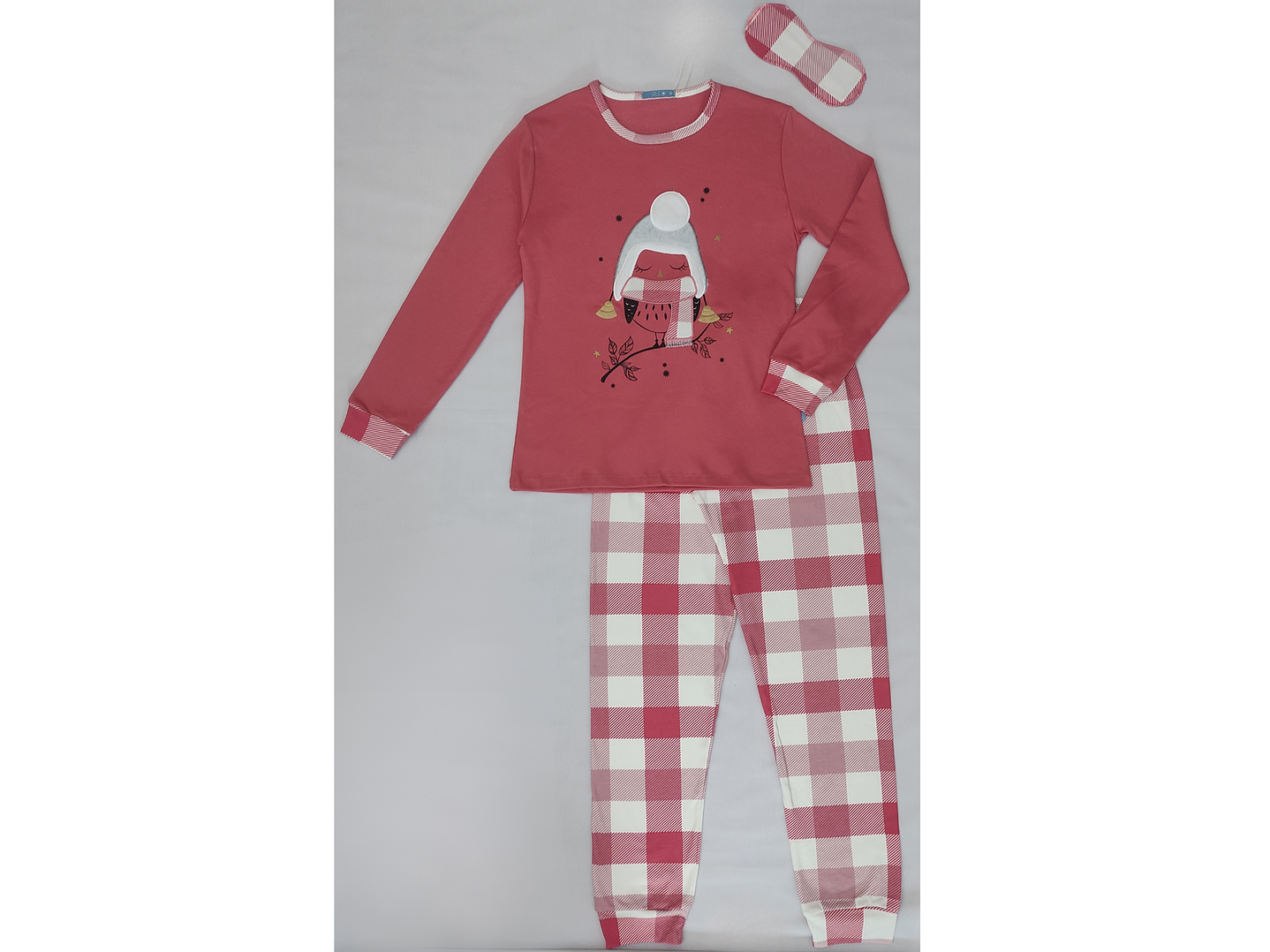 Pijama de mulher em algodão com venda para os olhos 4