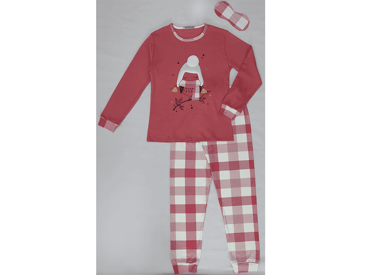 Pijama de mulher em algodão com venda para os olhos 4