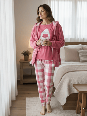 Pijama de mulher em algodão com venda para os olhos