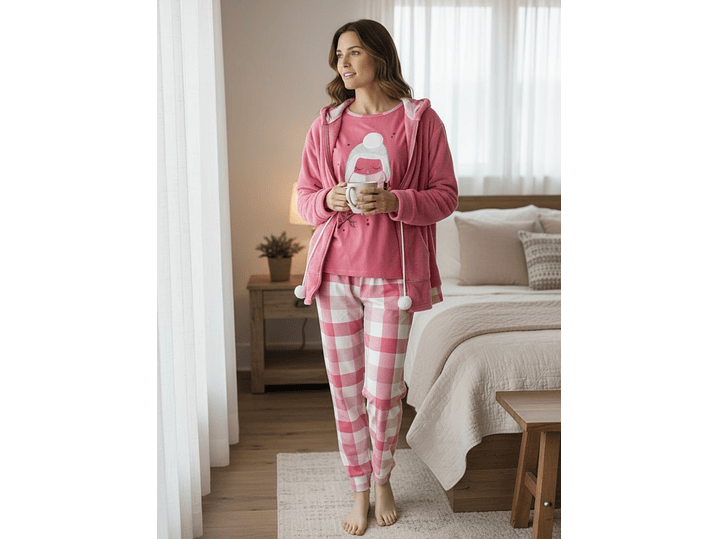 Pijama de mulher em algodão com venda para os olhos 2