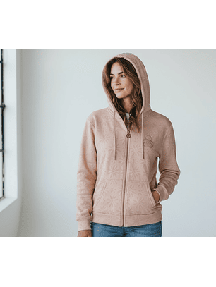 Casaco em veludo com capuz e fecho 