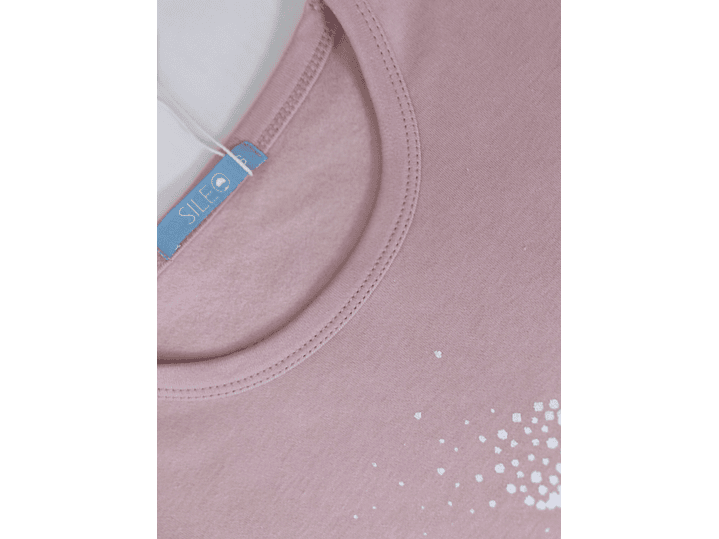 Pijama 100% Algodão Cardado com Estampado de Ouriço (rosa velho) 4