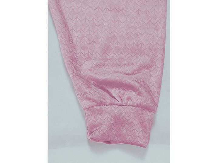 Pijama em Poliéster com Efeito Veludo e Malha Trabalhada 5