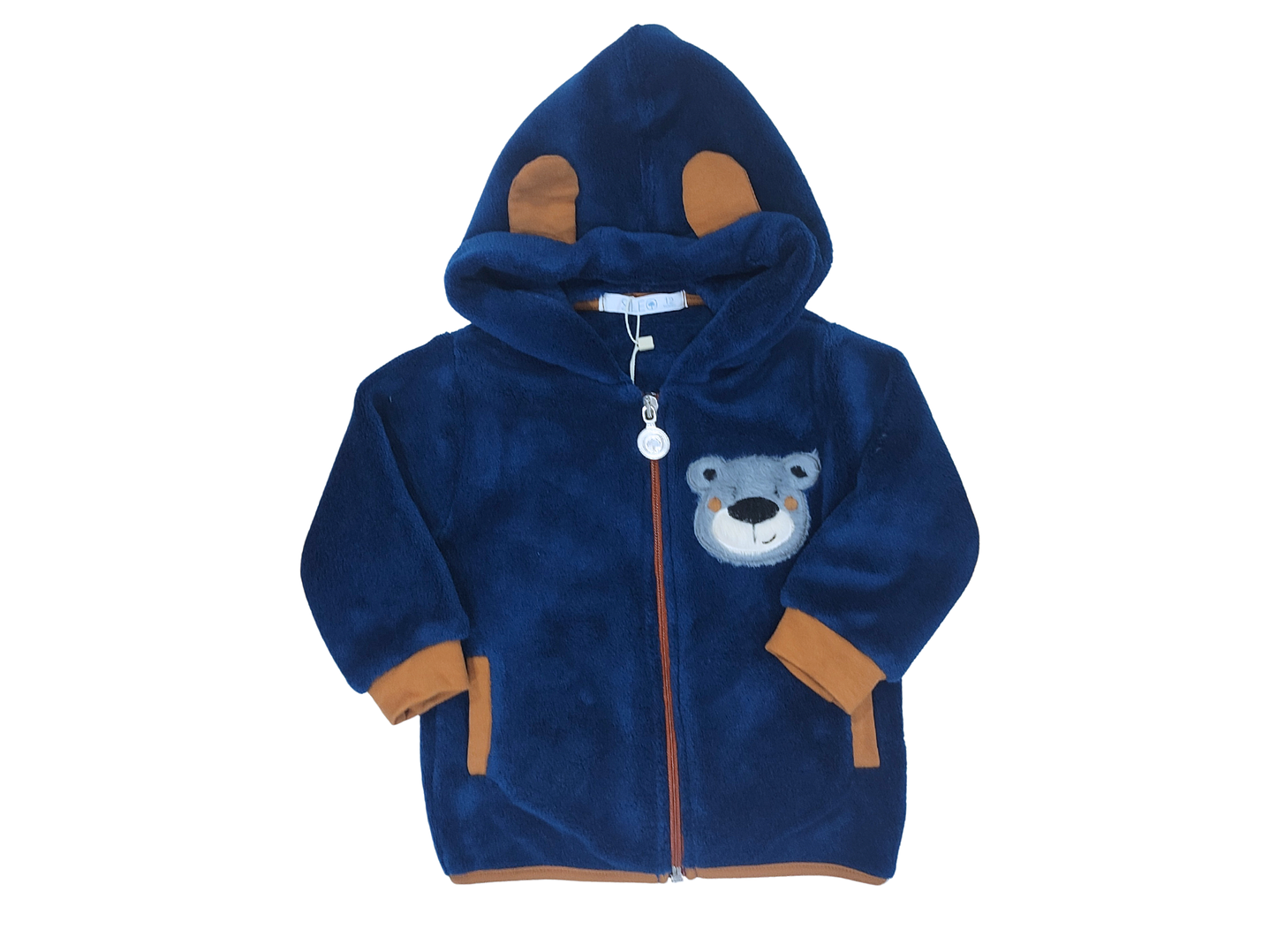 Casaco de bebé com capuz ursinho 2