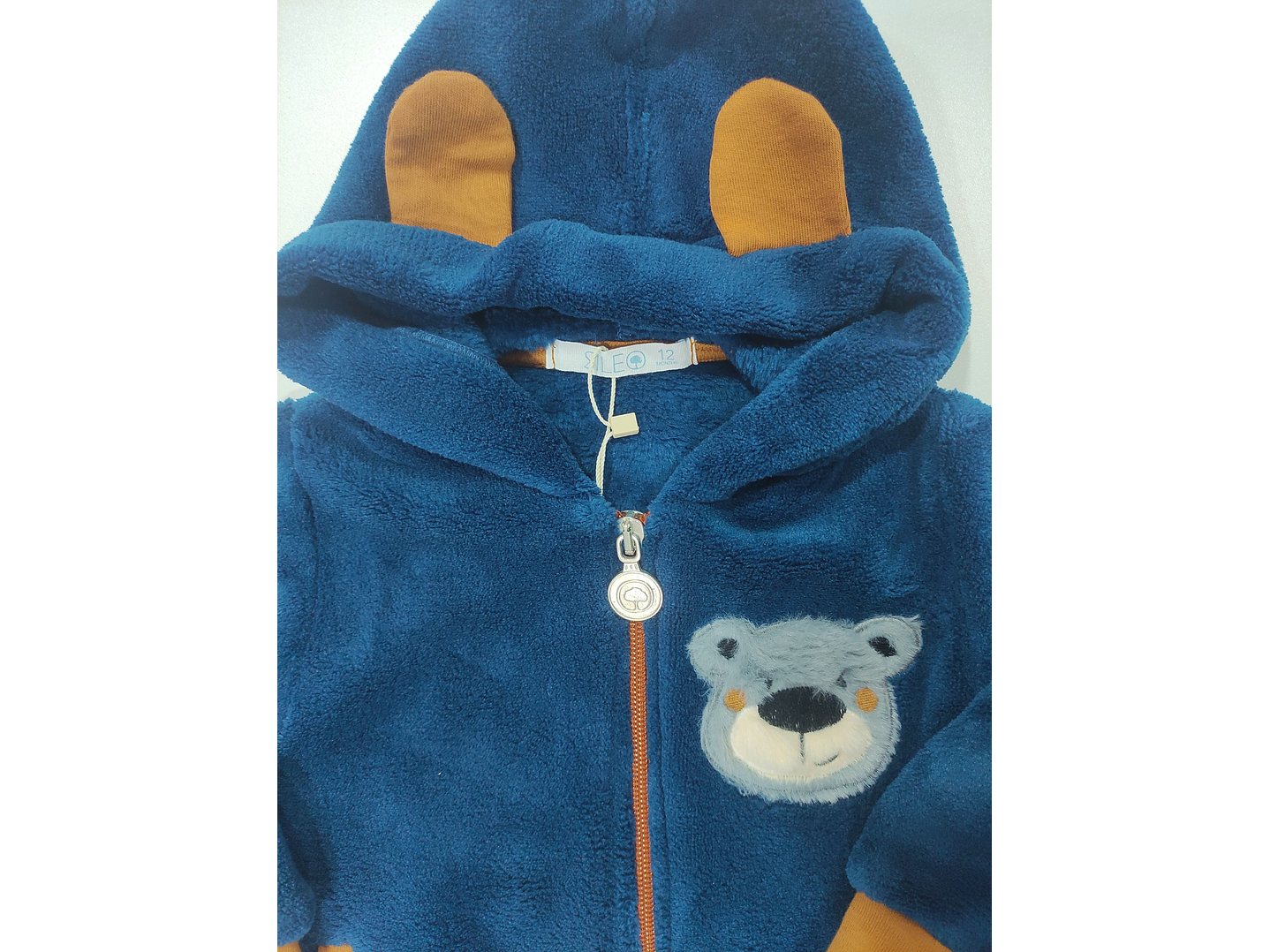 Casaco de bebé com capuz ursinho 3