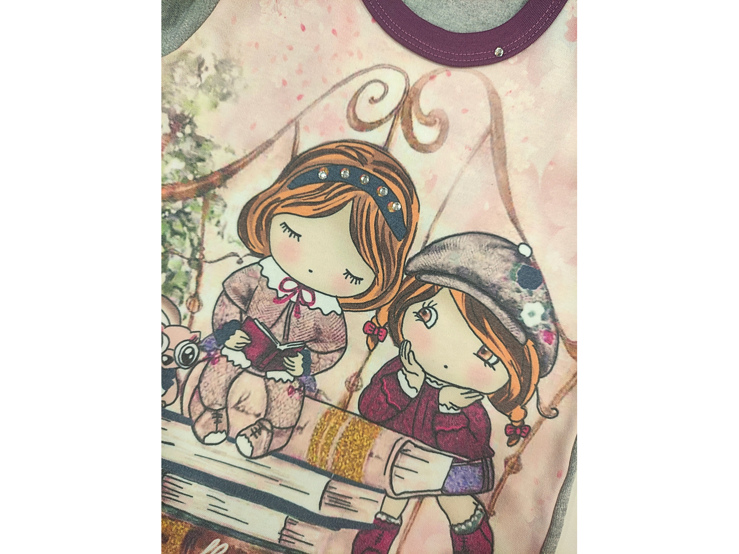 Pijama de Menina com Bonecas e Detalhes Brilhantes 2