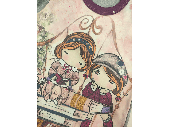 Pijama de Menina com Bonecas e Detalhes Brilhantes 2