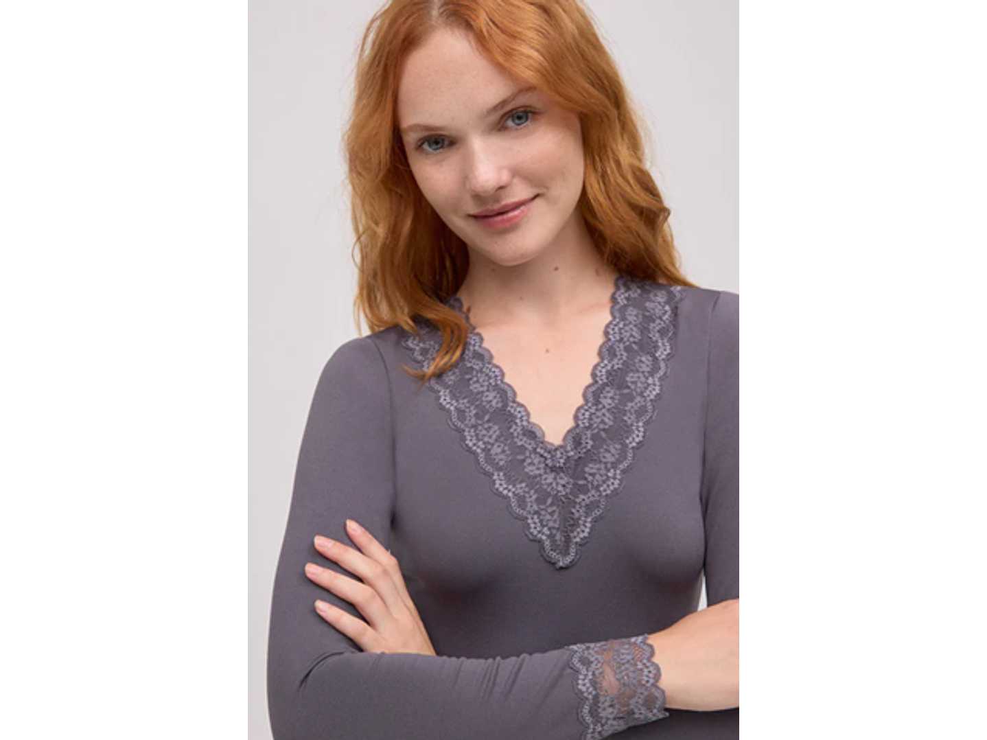 Camisola térmica de decote em bico 1