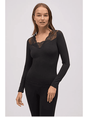 Camisola térmica com renda