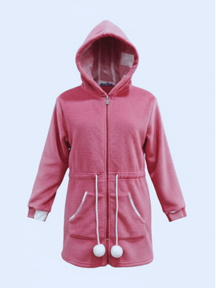 Casaco de mulher com capuz e fecho