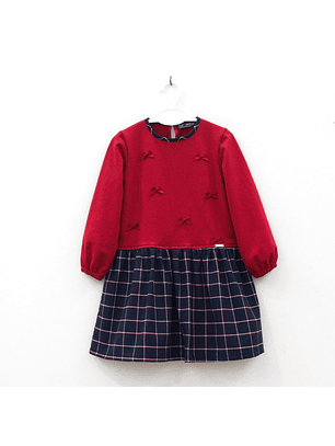 Vestido lacinhos e xadrez