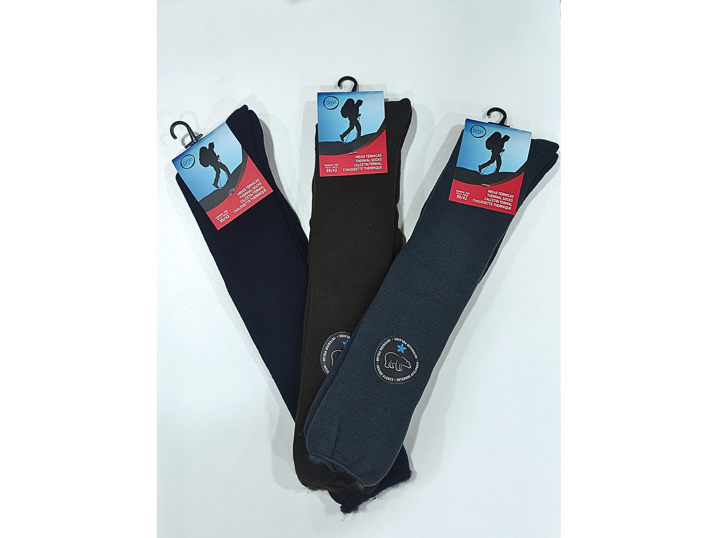 Meia alta térmica efeito polar - Pack de 3 1