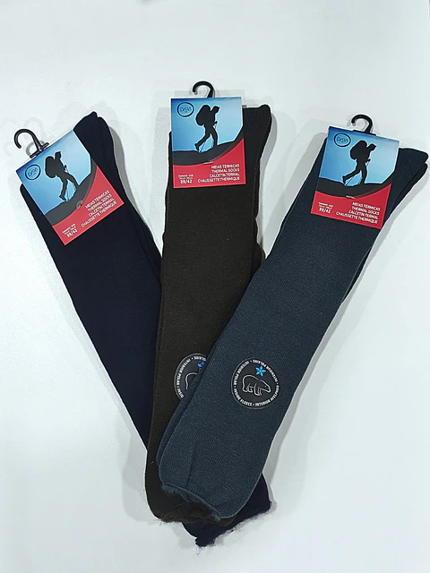 Meia alta térmica efeito polar - Pack de 3