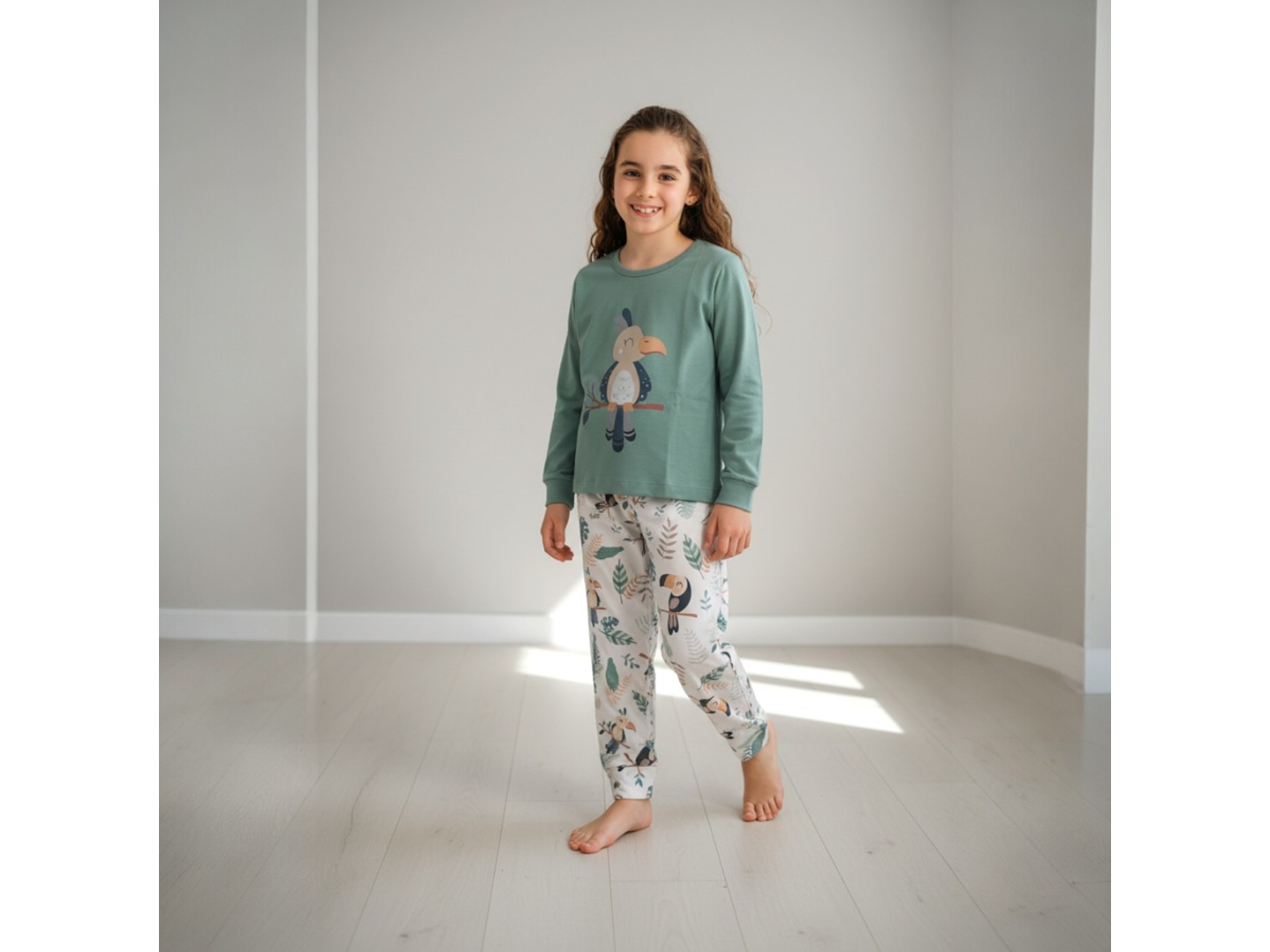 Pijama de menina em algodão  1