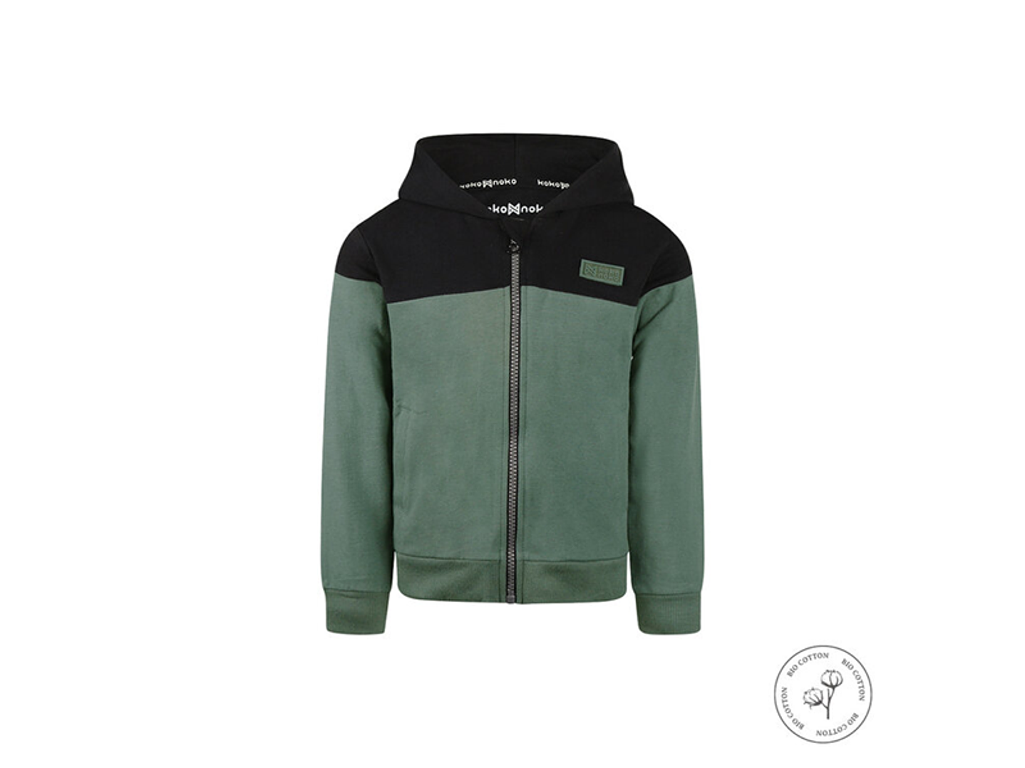 Casaco com capuz em algodão orgânico 1