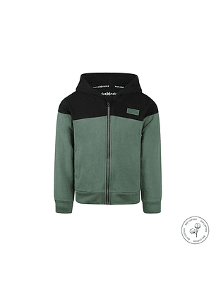 Casaco com capuz em algodão orgânico