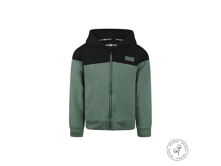 Casaco com capuz em algodão orgânico 1