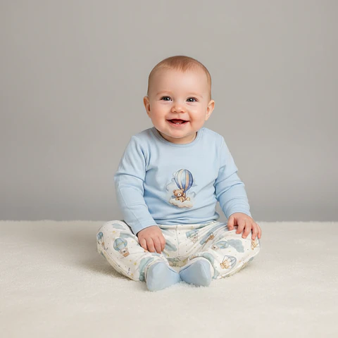 Pijama de Bebé 100% Algodão  – Fabricado em Portugal