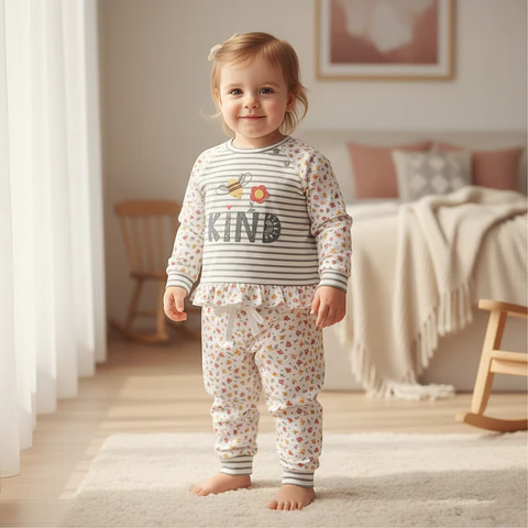 Pijama de bebé 100% algodão 