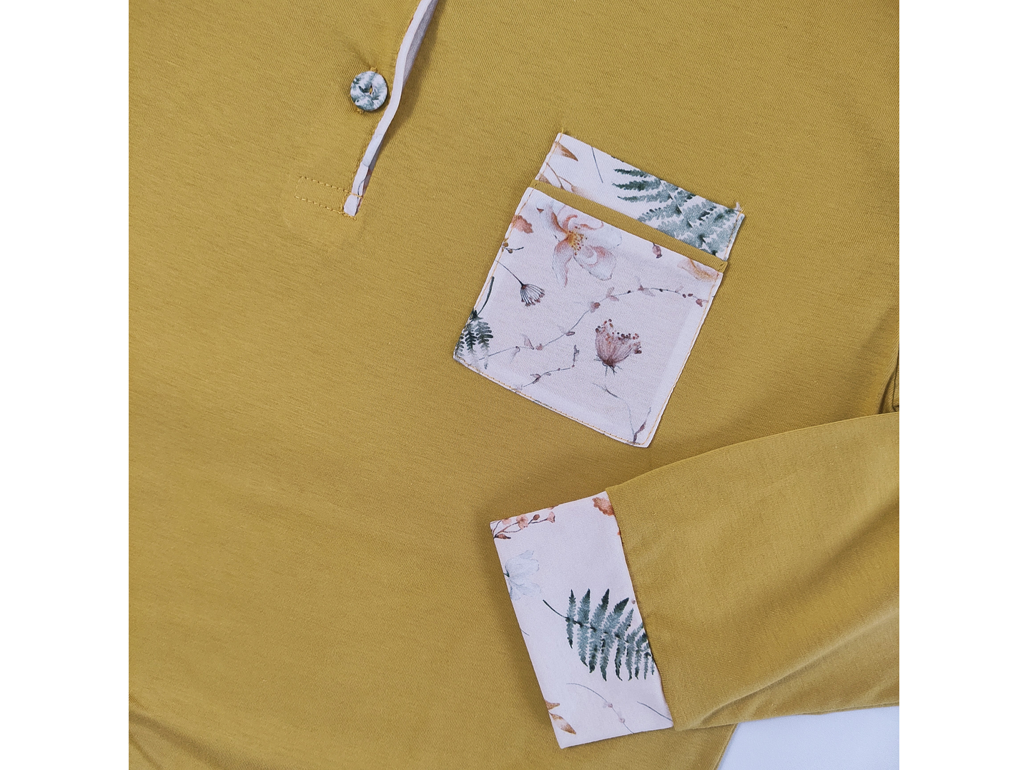 Pijama em algodão - amarelo torrado 6