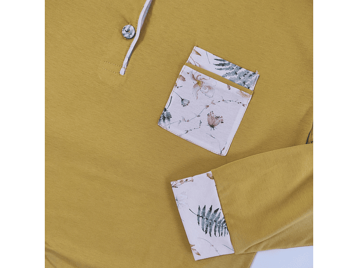 Pijama em algodão - amarelo torrado 6