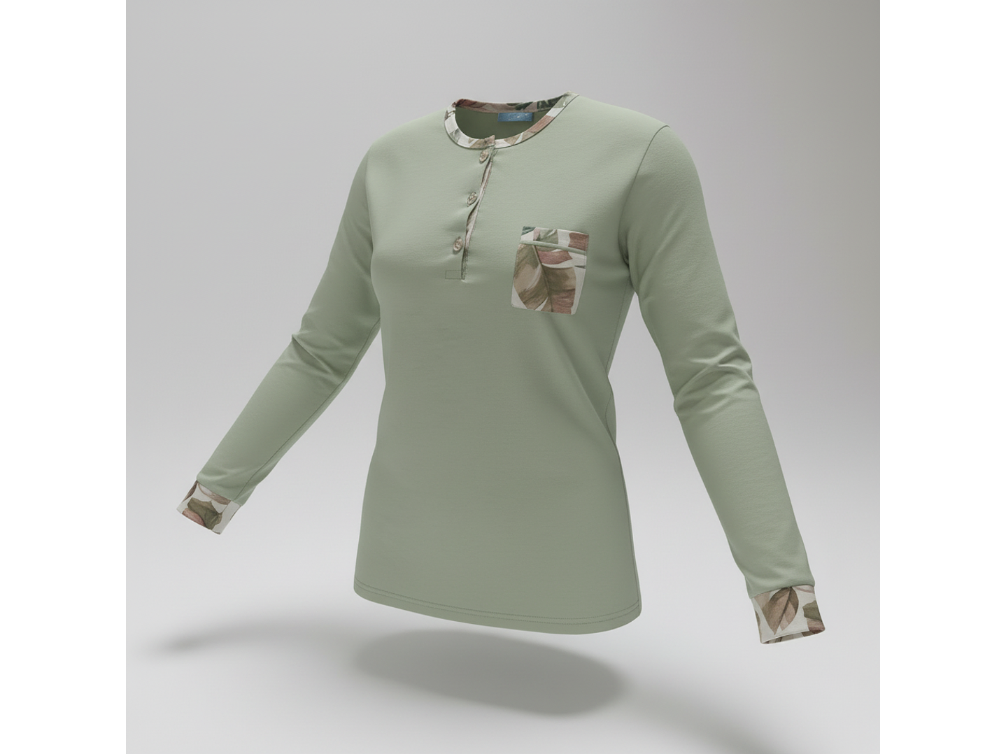 Pijama em algodão - verde 2