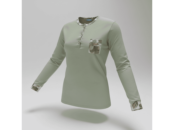 Pijama em algodão - verde 2