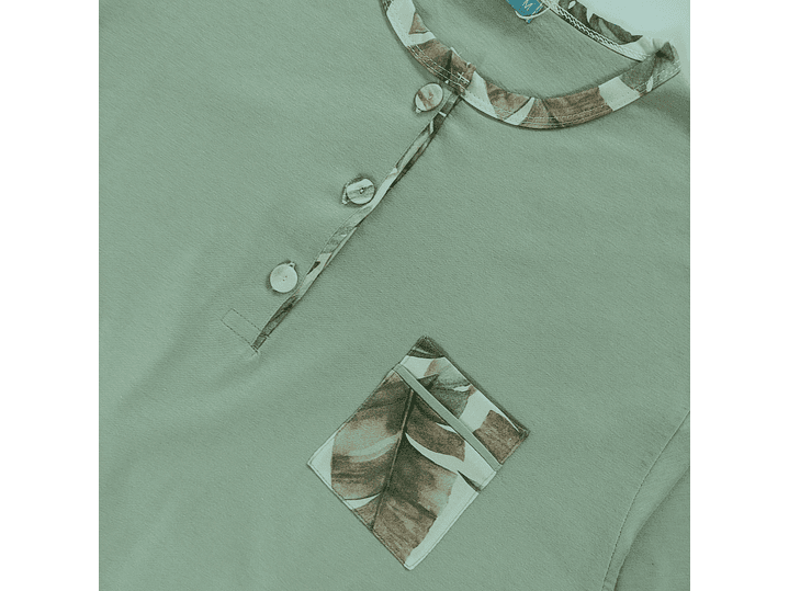 Pijama em algodão - verde 4