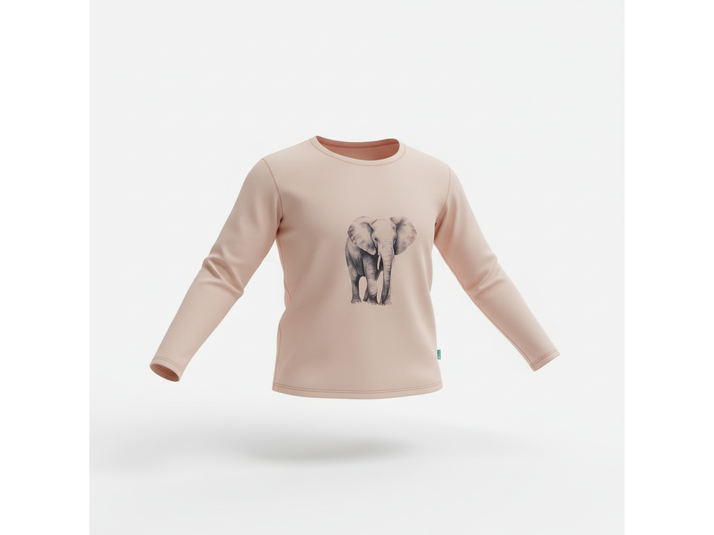 Pijama Rosa Velho com Elefante e Calças Tropicais 2