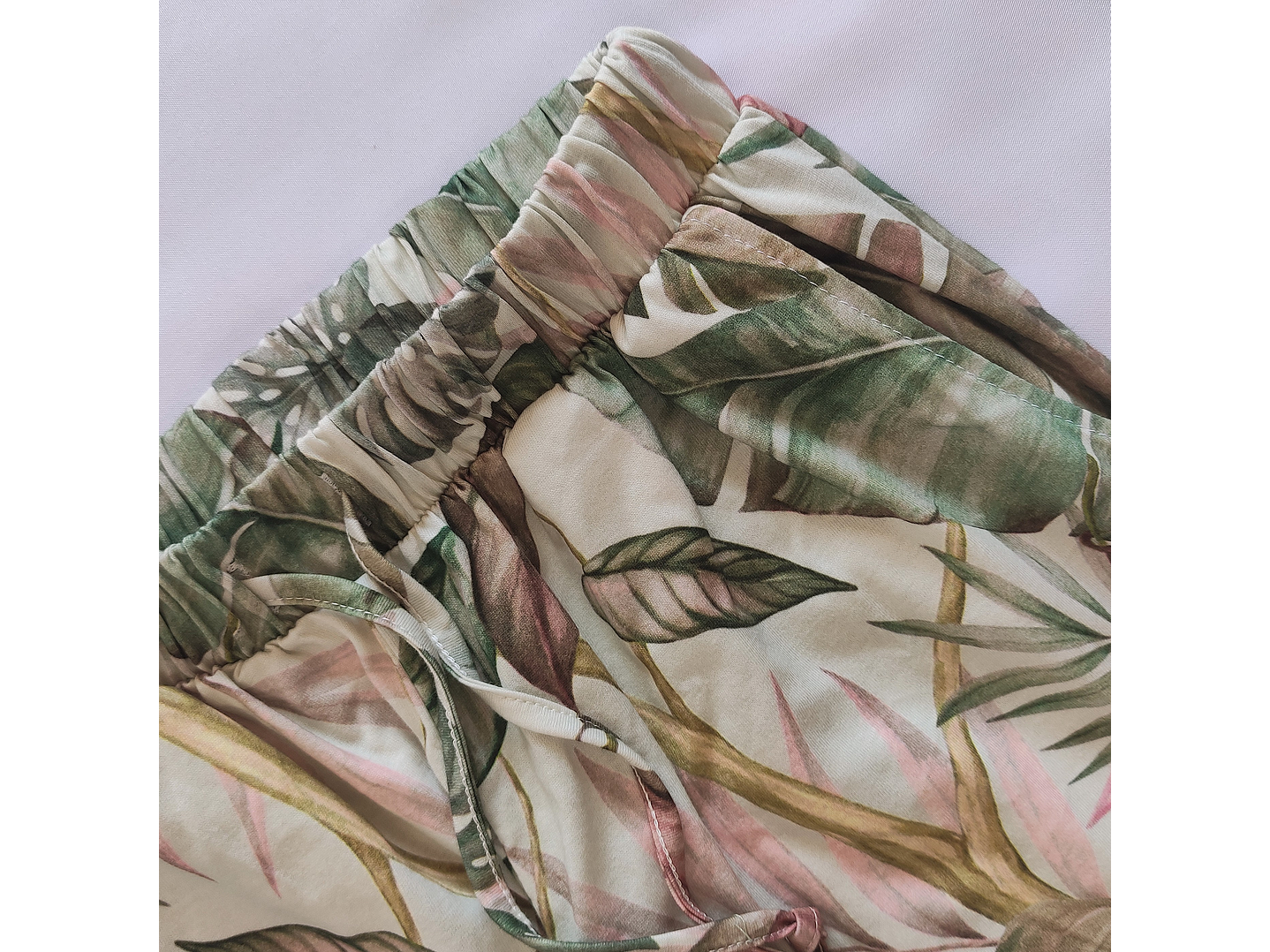 Pijama Rosa Velho com Elefante e Calças Tropicais 5