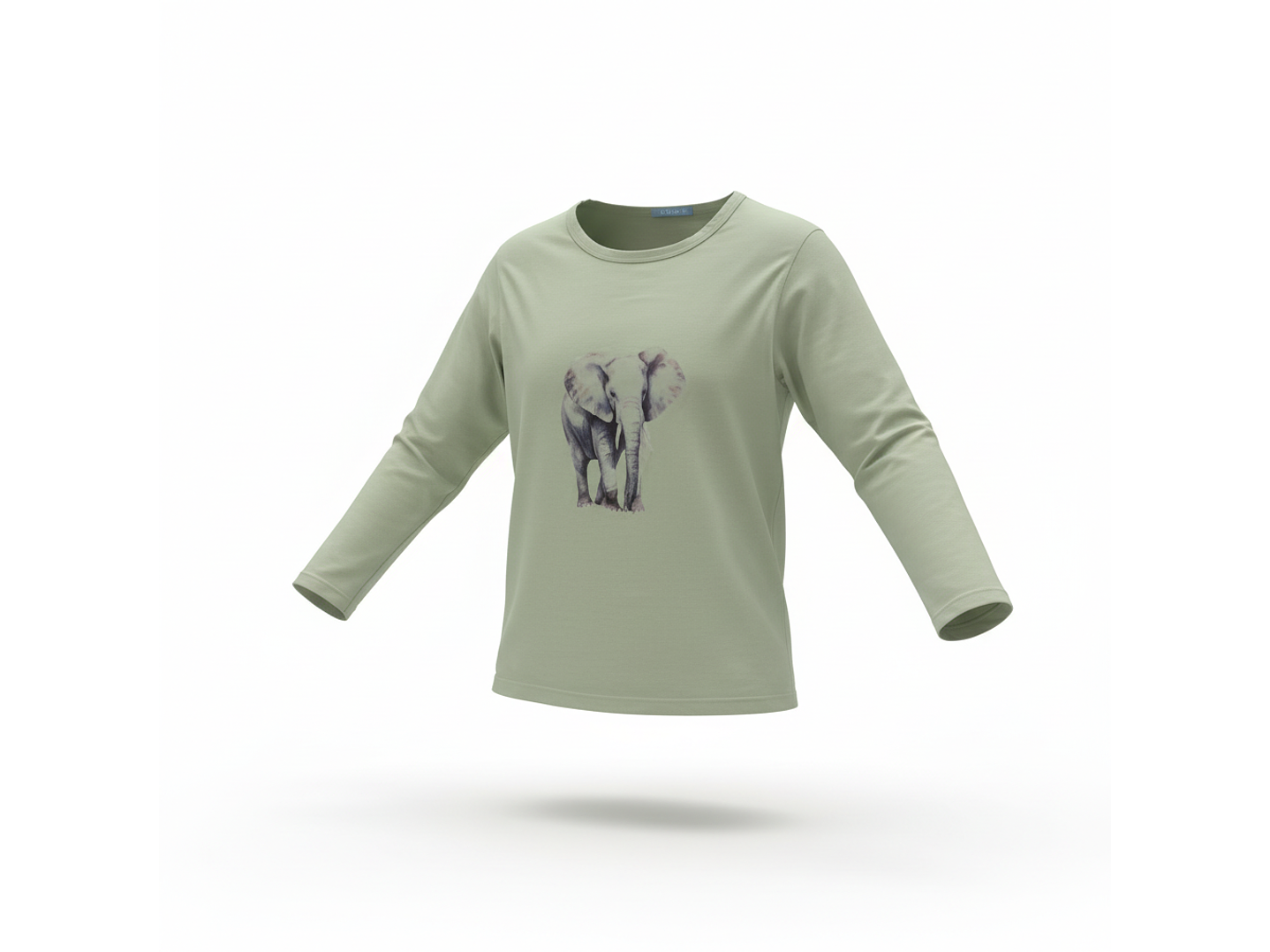 Pijama verde com Elefante e Calças Tropicais  2