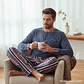 Pijama de homem em algodão - riscas - Thumbnail 1