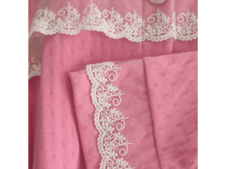 Robe de mulher em algodão com botões e cinto 2