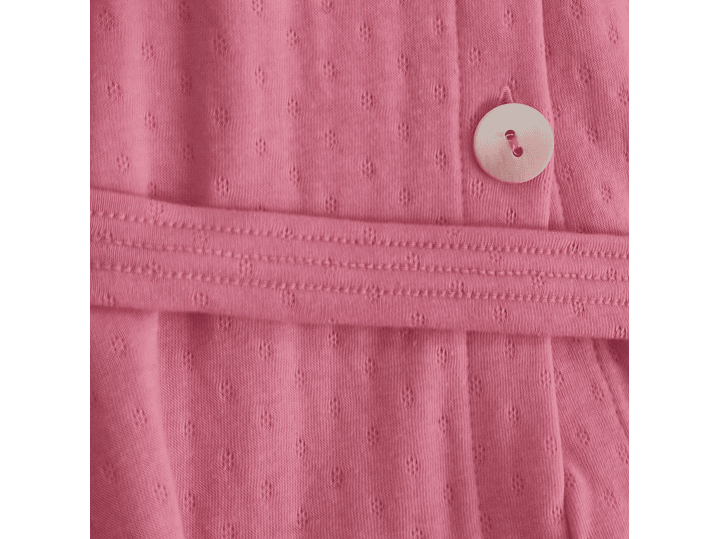 Robe de mulher em algodão com botões e cinto 3